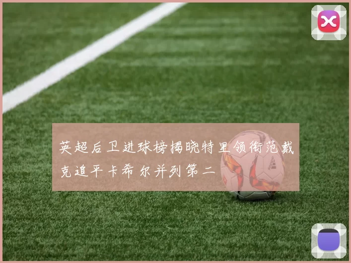 英超后卫进球榜揭晓特里领衔范戴克追平卡希尔并列第二