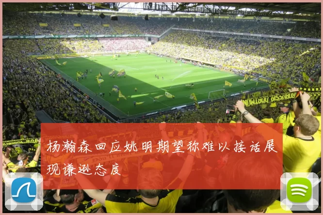杨瀚森回应姚明期望称难以接话展现谦逊态度